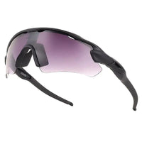 Chronos | Black Medium Half Rim Shield Sports Sunglasses for Men & Women [UV-protected]