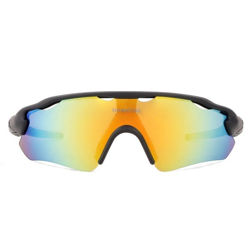 Chronos Grey Medium Half Rim Shield Sports Sunglasses for Men & Women — Hashtag Eyewears