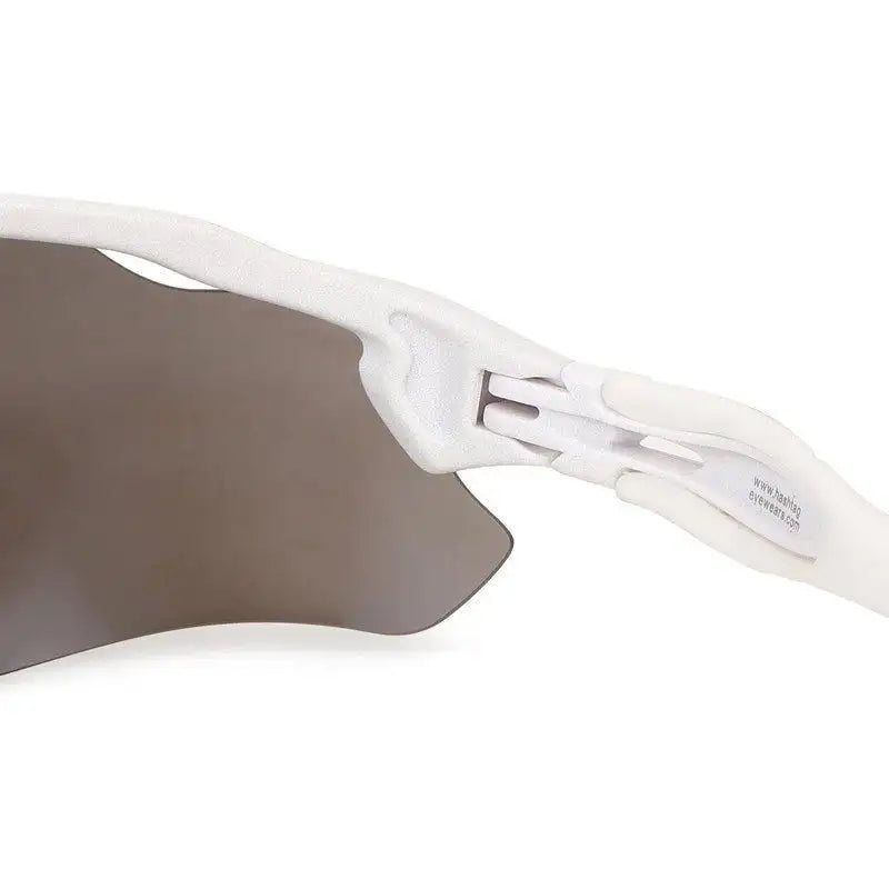 Chronos | White Medium Half Rim Shield Sports Sunglasses for Men & Women [UV-protected]