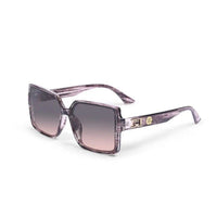 Cipher Pink Black Texture Large Full Rim Rectangle Sunglasses for Women — Hashtag Eyewears