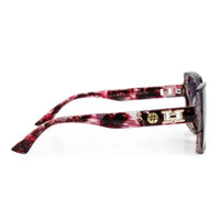 Cipher Purple Black Texture Large Full Rim Rectangle Sunglasses for Women — Hashtag Eyewears