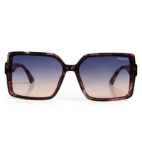 Cipher Purple Black Texture Large Full Rim Rectangle Sunglasses for Women — Hashtag Eyewears