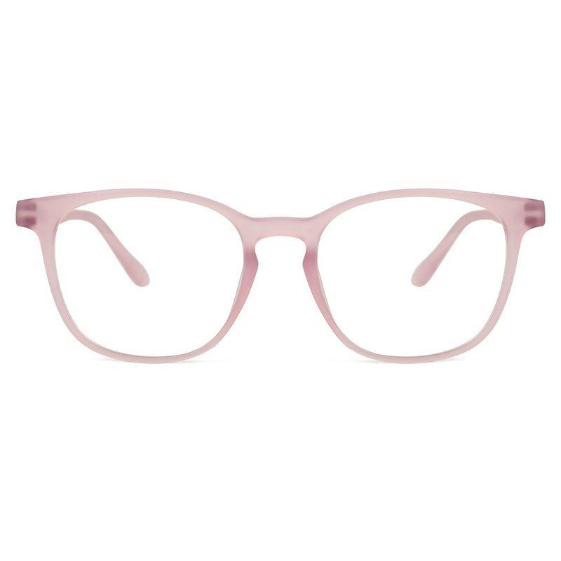 Clario Baby Pink Medium Full Rim RECTANGLE Computer Glasses for Men & Women — Hashtag Eyewears