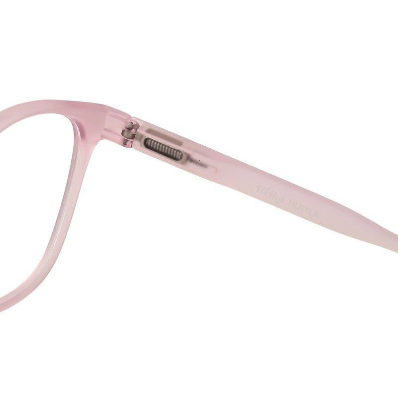 Clario Baby Pink Medium Full Rim RECTANGLE Computer Glasses for Men & Women — Hashtag Eyewears
