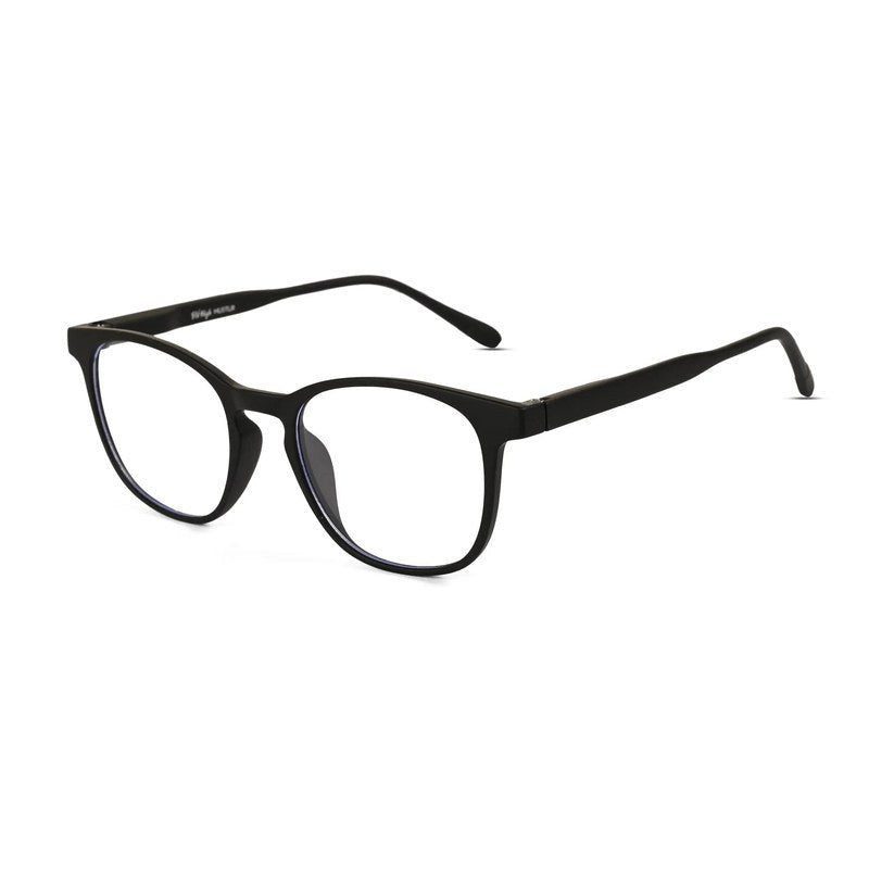 Clario Black Medium Full Rim RECTANGLE Computer Glasses for Men & Women — Hashtag Eyewears