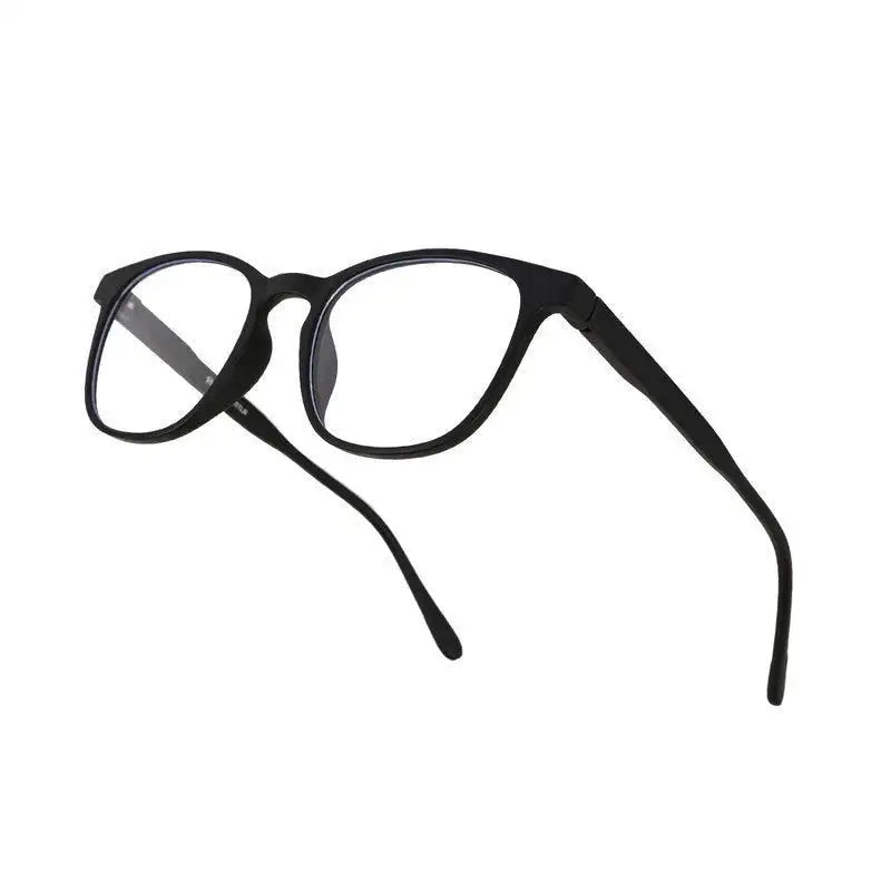 Clario | Black Medium Full Rim RECTANGLE Computer Glasses for Men & Women [Blue Block]