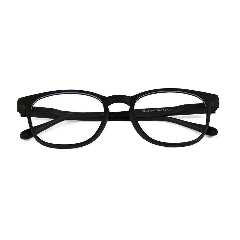 Clario | Black Medium Full Rim RECTANGLE Computer Glasses for Men & Women [Blue Block]