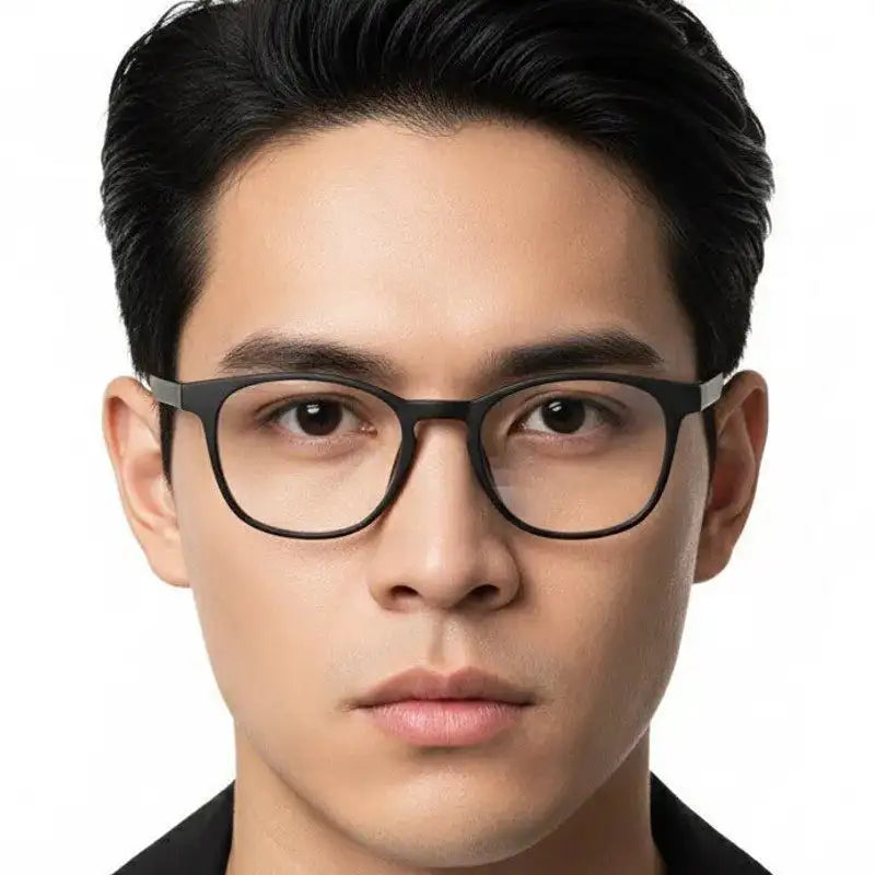 Clario | Black Medium Full Rim RECTANGLE Computer Glasses for Men & Women [Blue Block]