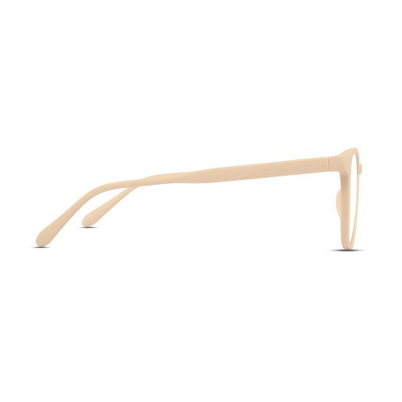 Clario Cream Medium Full Rim RECTANGLE Computer Glasses for Men & Women — Hashtag Eyewears