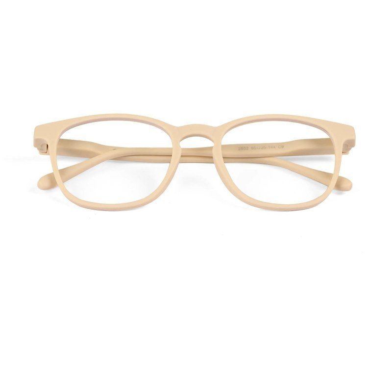 Clario Cream Medium Full Rim RECTANGLE Computer Glasses for Men & Women — Hashtag Eyewears
