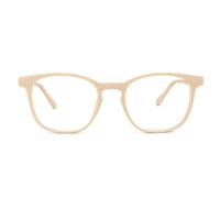 Clario Cream Medium Full Rim RECTANGLE Computer Glasses for Men & Women — Hashtag Eyewears