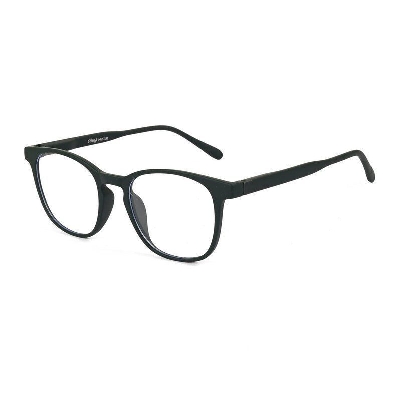 Clario Green Medium Full Rim RECTANGLE Computer Glasses for Men & Women — Hashtag Eyewears