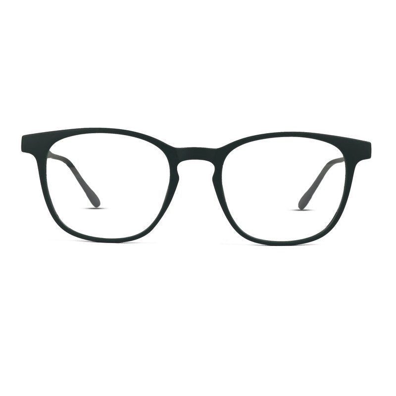 Clario Green Medium Full Rim RECTANGLE Computer Glasses for Men & Women — Hashtag Eyewears