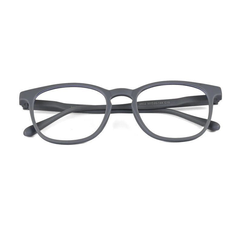Clario Grey Medium Full Rim RECTANGLE Computer Glasses for Men & Women — Hashtag Eyewears