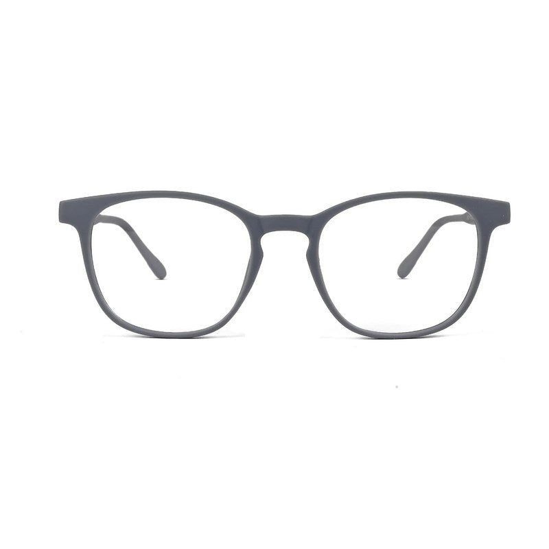 Clario Grey Medium Full Rim RECTANGLE Computer Glasses for Men & Women — Hashtag Eyewears