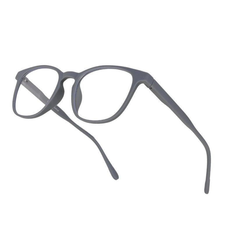 Clario Grey Medium Full Rim RECTANGLE Computer Glasses for Men & Women — Hashtag Eyewears