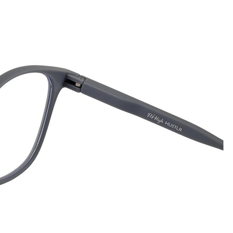 Clario Grey Medium Full Rim RECTANGLE Computer Glasses for Men & Women — Hashtag Eyewears