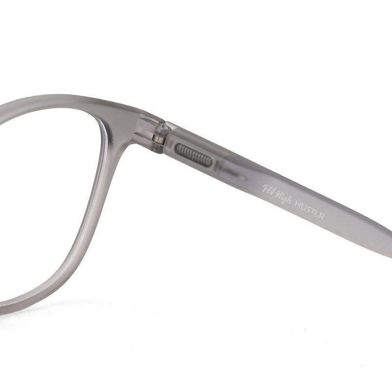 Clario Smoke Medium Full Rim RECTANGLE Computer Glasses for Men & Women — Hashtag Eyewears