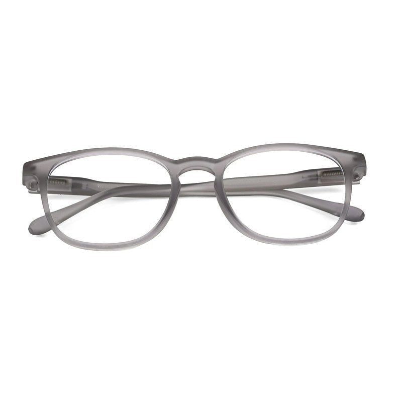 Clario Smoke Medium Full Rim RECTANGLE Computer Glasses for Men & Women — Hashtag Eyewears