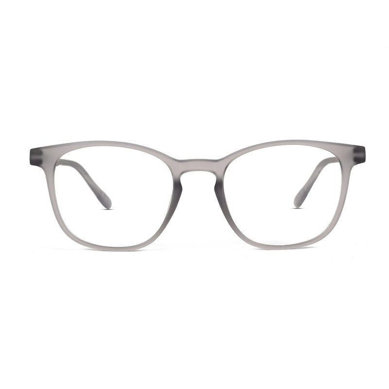 Clario Smoke Medium Full Rim RECTANGLE Computer Glasses for Men & Women — Hashtag Eyewears