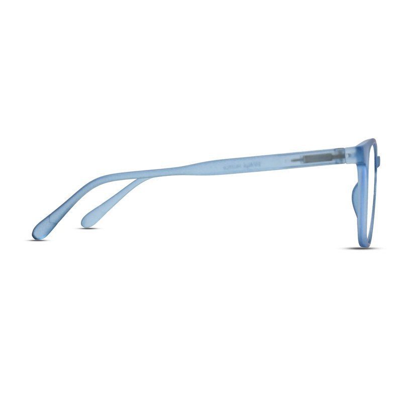 Clario Transparent Blue Medium Full Rim RECTANGLE Computer Glasses for Men & Women — Hashtag Eyewears