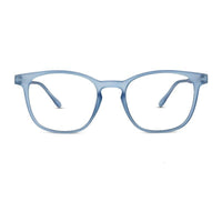 Clario Transparent Blue Medium Full Rim RECTANGLE Computer Glasses for Men & Women — Hashtag Eyewears