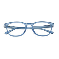 Clario Transparent Blue Medium Full Rim RECTANGLE Computer Glasses for Men & Women — Hashtag Eyewears