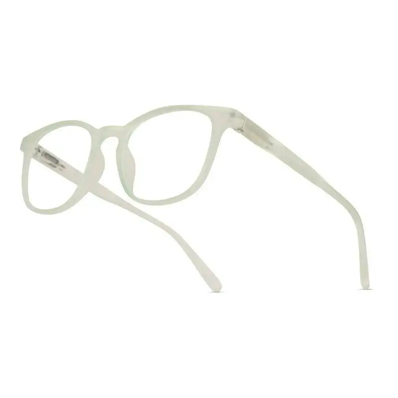 Clario | Transparent Light Green Medium Full Rim RECTANGLE Computer Glasses for Men & Women [Blue Block]