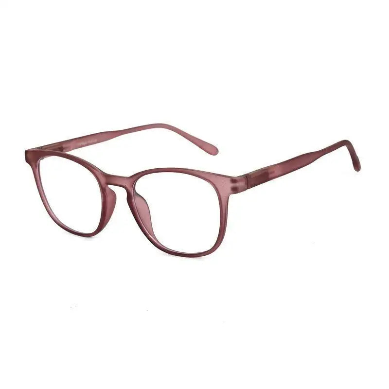 Clario | Transparent Mate Maroon Medium Full Rim RECTANGLE Computer Glasses for Men & Women [Blue Block]