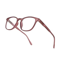 Clario | Transparent Mate Maroon Medium Full Rim RECTANGLE Computer Glasses for Men & Women [Blue Block]