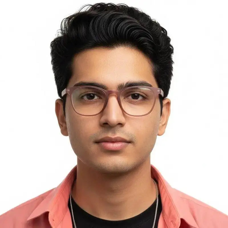 Clario | Transparent Mate Maroon Medium Full Rim RECTANGLE Computer Glasses for Men & Women [Blue Block]