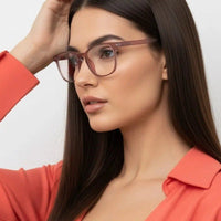 Clario Transparent Mate Maroon Medium Full Rim RECTANGLE Computer Glasses for Men & Women — Hashtag Eyewears