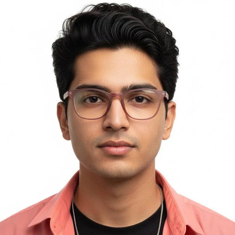 Clario Transparent Mate Maroon Medium Full Rim RECTANGLE Computer Glasses for Men & Women — Hashtag Eyewears