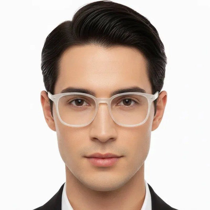 Clario Transparent Medium Full Rim RECTANGLE Computer Glasses for Men & Women — Hashtag Eyewears