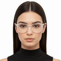 Clario Transparent Medium Full Rim RECTANGLE Computer Glasses for Men & Women — Hashtag Eyewears
