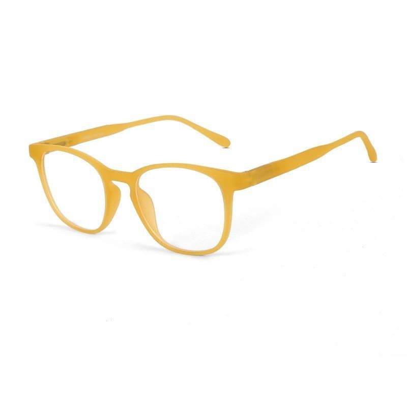 Clario Transparent Orange Medium Full Rim RECTANGLE Computer Glasses for Men & Women — Hashtag Eyewears