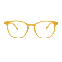 Clario | Transparent Orange Medium Full Rim RECTANGLE Computer Glasses for Men & Women [Blue Block]