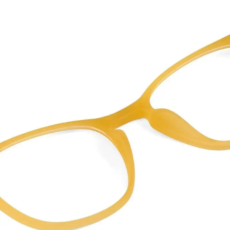 Clario | Transparent Orange Medium Full Rim RECTANGLE Computer Glasses for Men & Women [Blue Block]