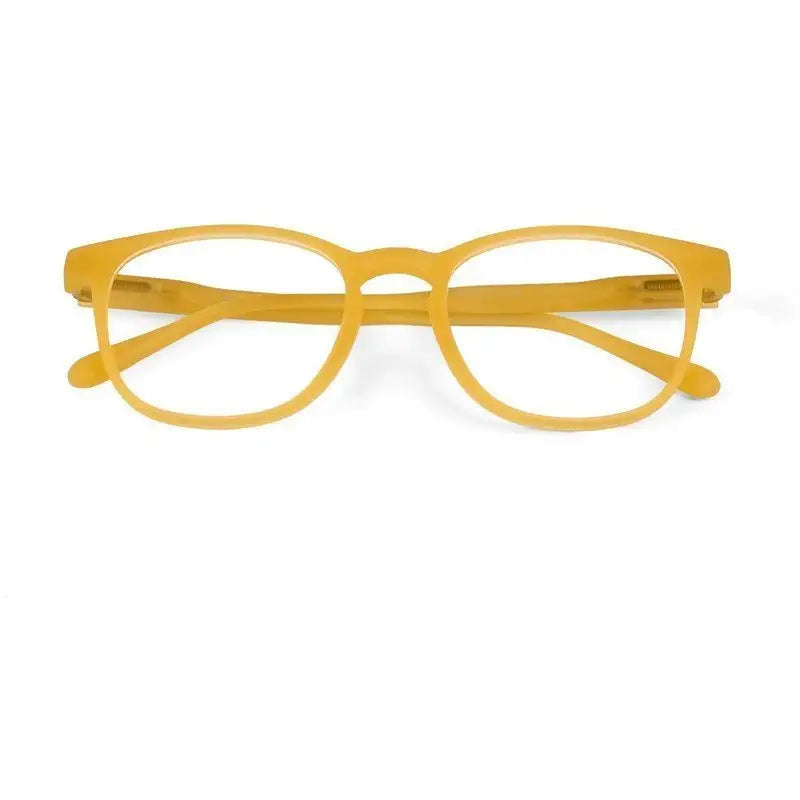 Clario | Transparent Orange Medium Full Rim RECTANGLE Computer Glasses for Men & Women [Blue Block]