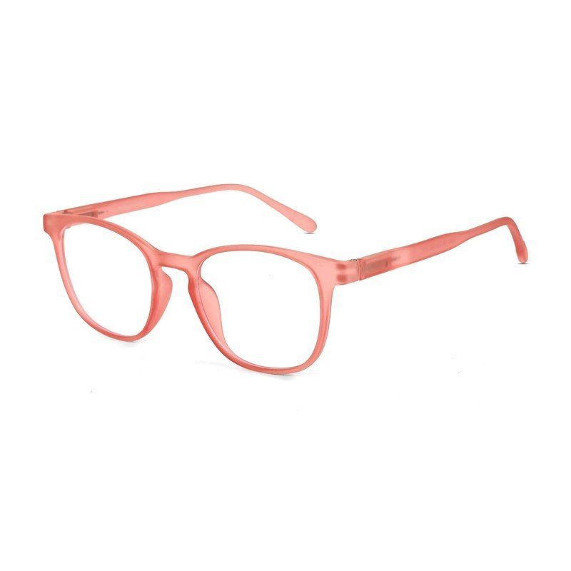 Clario Transparent Red Medium Full Rim RECTANGLE Computer Glasses for Men & Women — Hashtag Eyewears