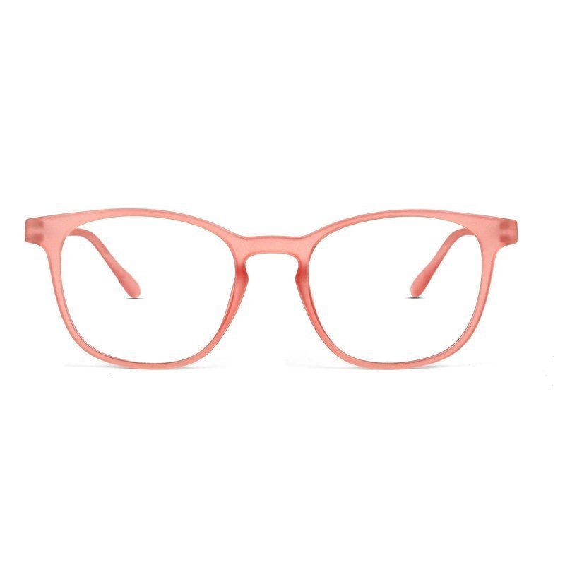 Clario Transparent Red Medium Full Rim RECTANGLE Computer Glasses for Men & Women — Hashtag Eyewears