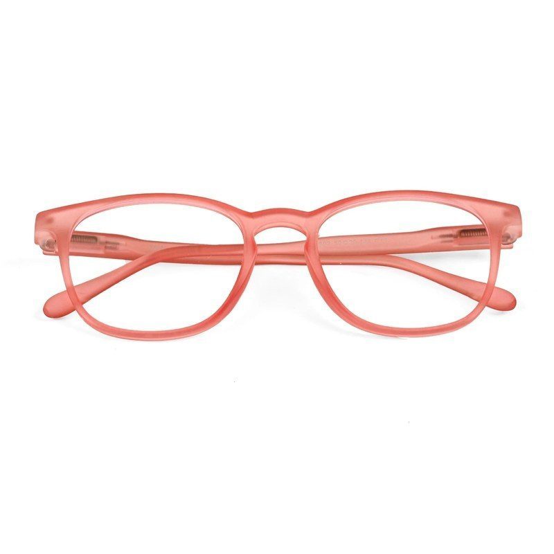 Clario Transparent Red Medium Full Rim RECTANGLE Computer Glasses for Men & Women — Hashtag Eyewears
