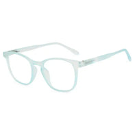Clario | Transparent Skyblue Medium Full Rim RECTANGLE Computer Glasses for Men & Women [Blue Block]