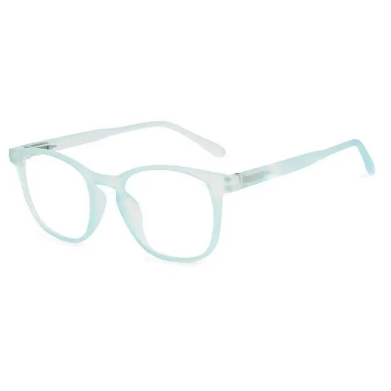 Clario | Transparent Skyblue Medium Full Rim RECTANGLE Computer Glasses for Men & Women [Blue Block]