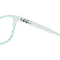 Clario | Transparent Skyblue Medium Full Rim RECTANGLE Computer Glasses for Men & Women [Blue Block]