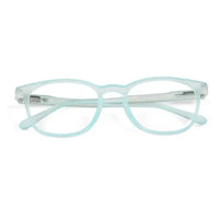 Clario | Transparent Skyblue Medium Full Rim RECTANGLE Computer Glasses for Men & Women [Blue Block]