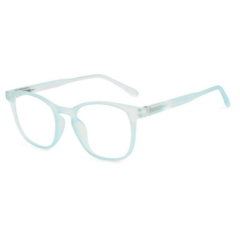 Clario Transparent Skyblue Medium Full Rim RECTANGLE Computer Glasses for Men & Women — Hashtag Eyewears