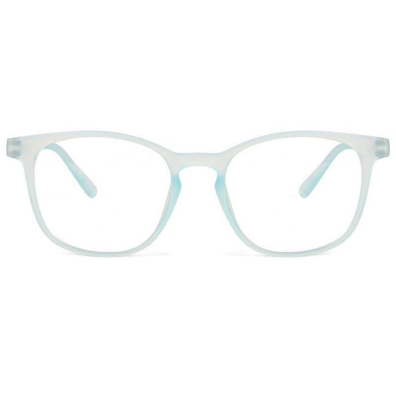 Clario Transparent Skyblue Medium Full Rim RECTANGLE Computer Glasses for Men & Women — Hashtag Eyewears