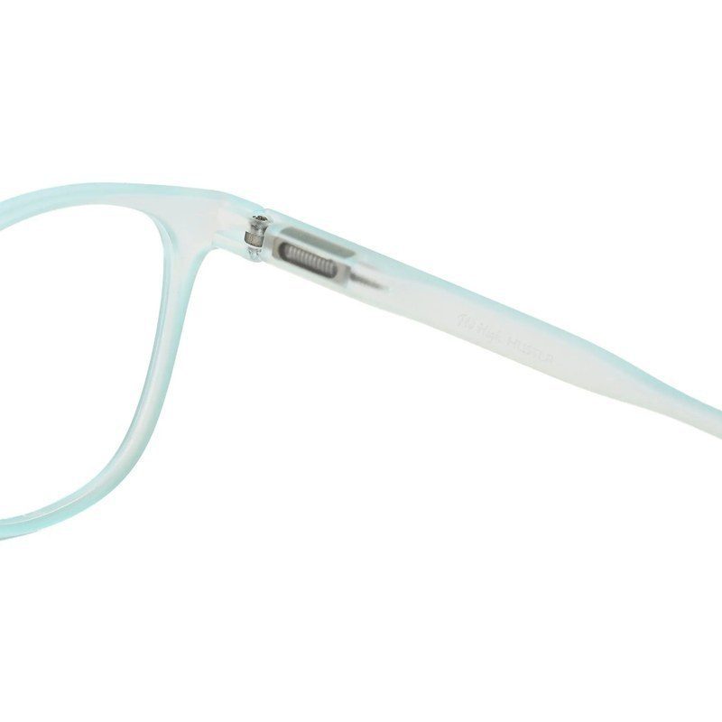 Clario Transparent Skyblue Medium Full Rim RECTANGLE Computer Glasses for Men & Women — Hashtag Eyewears