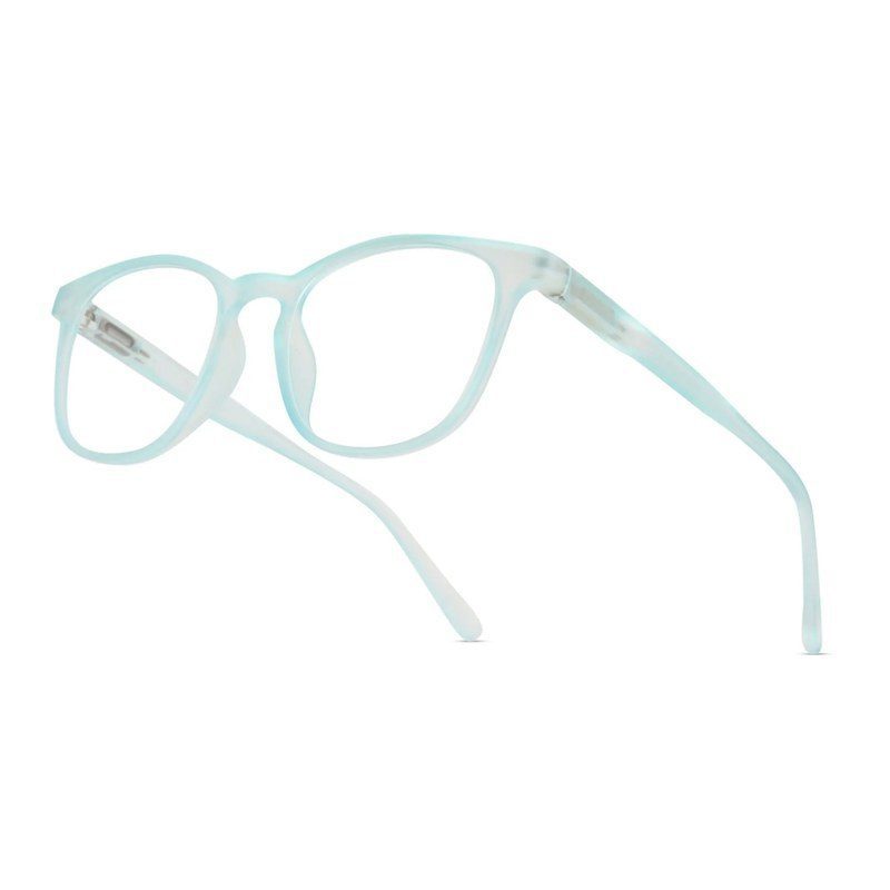 Clario Transparent Skyblue Medium Full Rim RECTANGLE Computer Glasses for Men & Women — Hashtag Eyewears